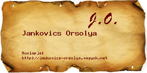 Jankovics Orsolya névjegykártya
