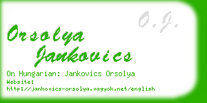 orsolya jankovics business card